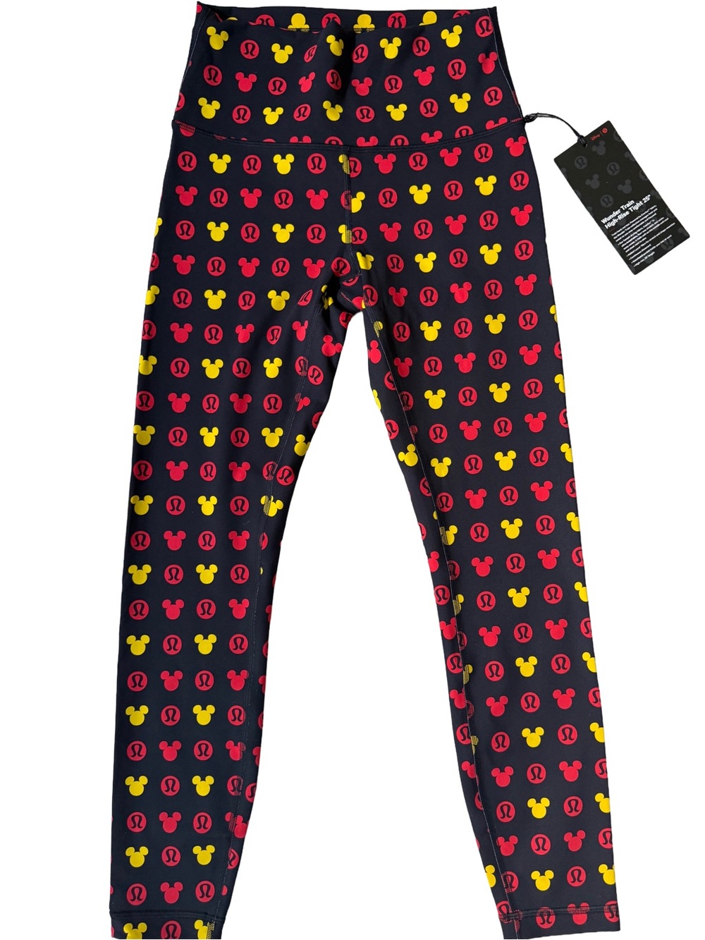 NWT LULULEMON x DISNEY BLACK HIGH WAISTED WUNDER TRAIN LEGGINGS W/ MICKEY MOUSE - Picture 2 of 8